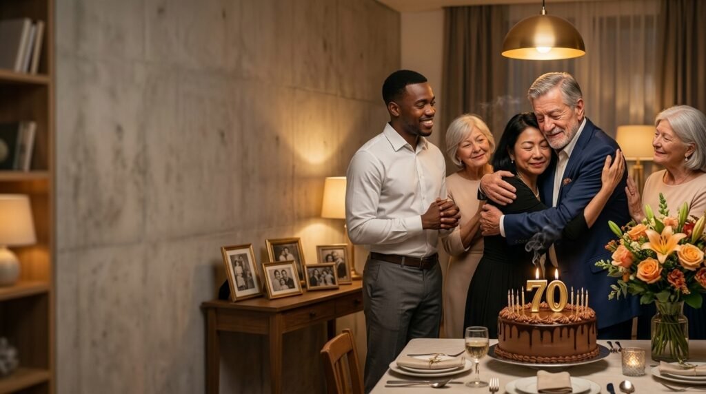 Emotional Short Funny 70th Birthday Wishes