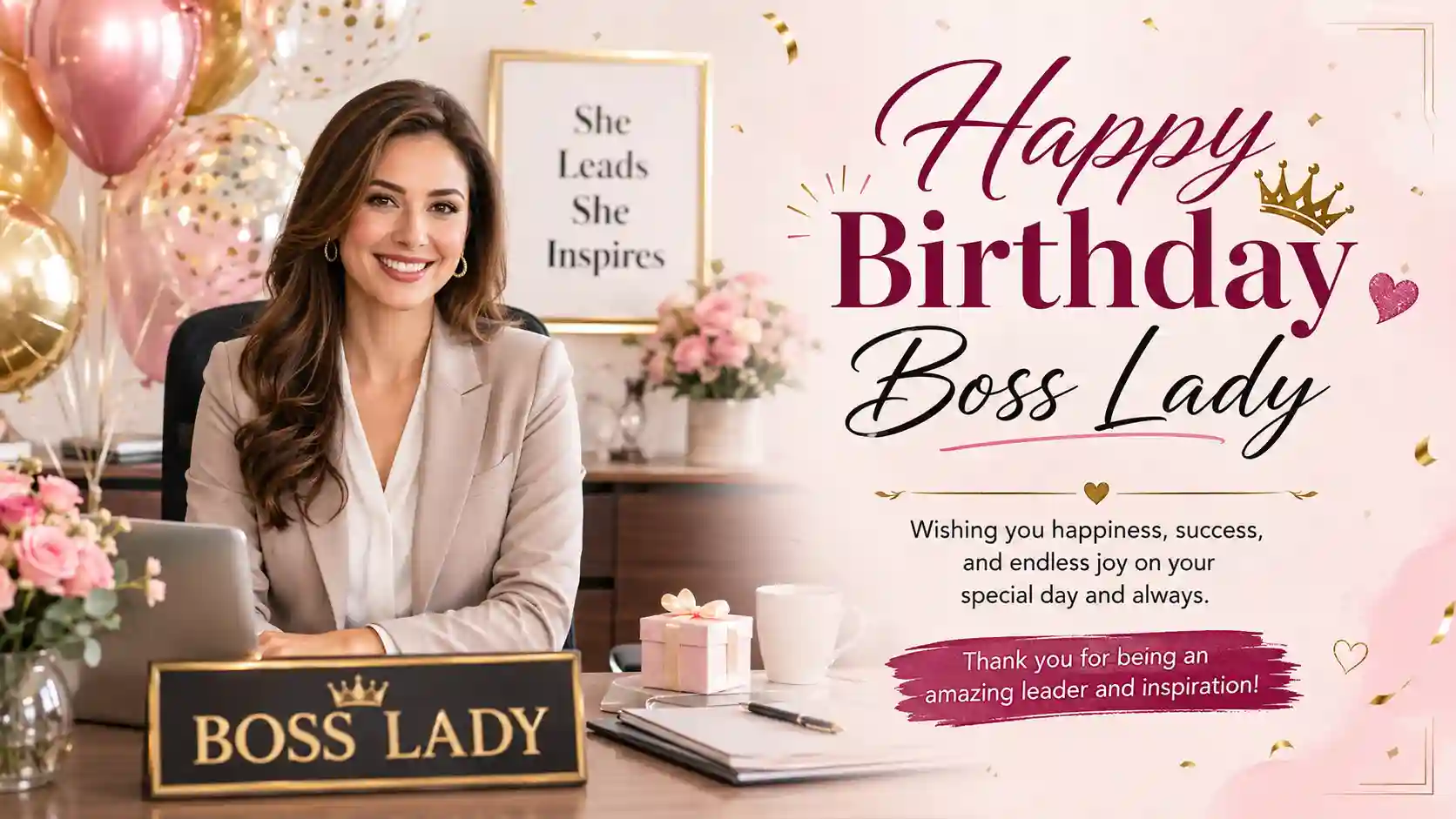 Birthday Wishes to Boss Lady