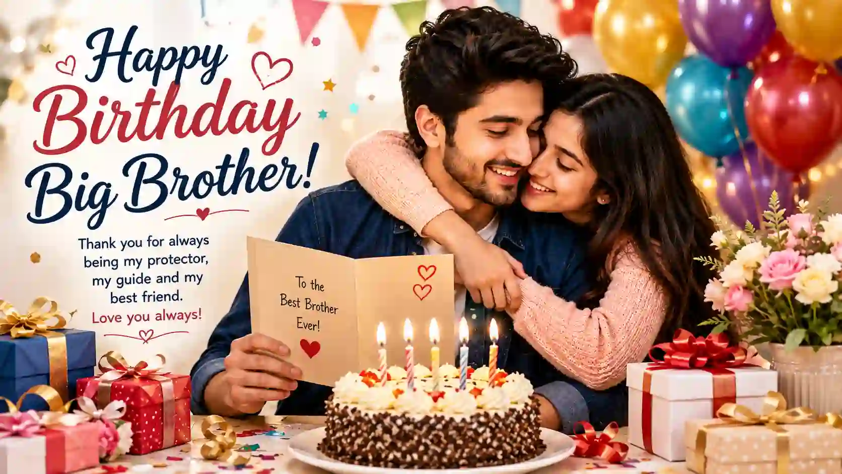Birthday Wishes for Big Brother from Sister
